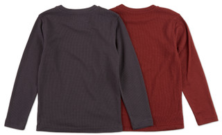 Thumbnail 2: Smith's Boys 2 Pk Waffle Long Sleeve Shirts  