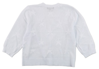 Thumbnail 2: ADRIENNE VITTADINI Women's Pointelle Stars Open Front Cardigan  