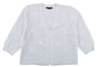 Thumbnail 1: ADRIENNE VITTADINI Women's Pointelle Stars Open Front Cardigan  