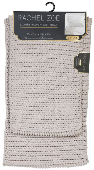 Thumbnail 1: RACHEL ZOE 2 Pc Ultra Absorbent Non-Skid Bath Rug Set 