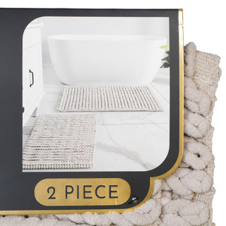 Thumbnail 2: RACHEL ZOE 2 Pc Ultra Absorbent Non-Skid Bath Rug Set 