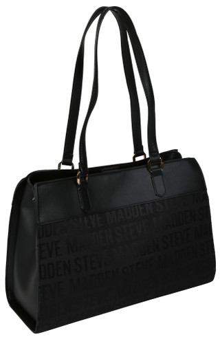 Thumbnail 3: Steve Madden Triple-Compartment Logo Jacquard Tote w/ Zippered Pouch 