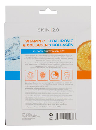 Thumbnail 4: Skin 2.0 10 Pk Brightening & Hydrating Facial Mask Sheets 