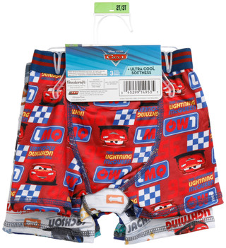 Thumbnail 2: Disney Toddler Boys 3 Pk Cars Ultra Soft Athletic Boxer Briefs 