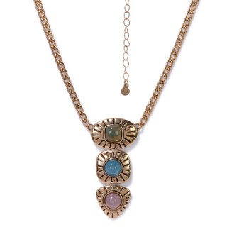 Thumbnail 1: C&C California 3 Stone Gold Necklace 