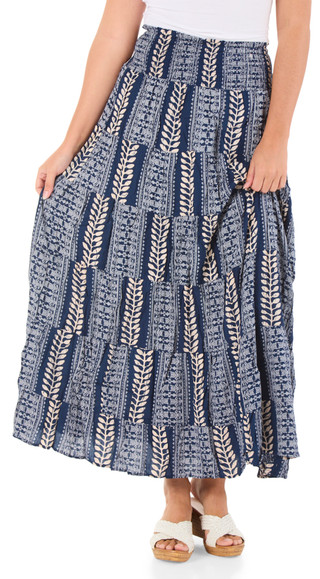 Thumbnail 2: Angie Juniors Print Slit Tiered Maxi Skirt  