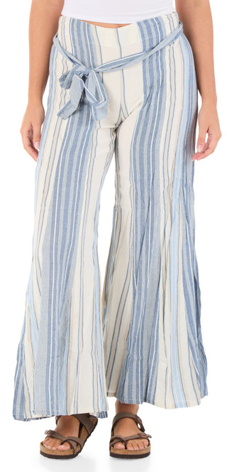 Thumbnail 2: Angie Juniors' Stripe Tie Front Pants 