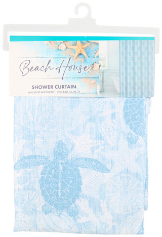 Thumbnail 2: BEACH HOUSE 70x72 Poseidon Shower Curtain  