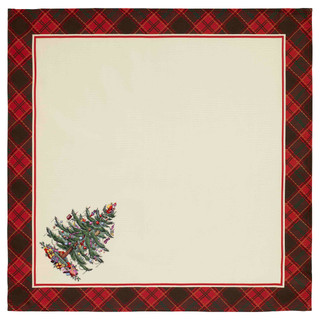 Thumbnail 2: Spode 4 Pk Christmas Tree Tartan Napkins 