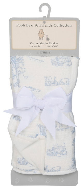 Thumbnail 1: Winnie The Pooh Baby Cotton Muslin Blanket 