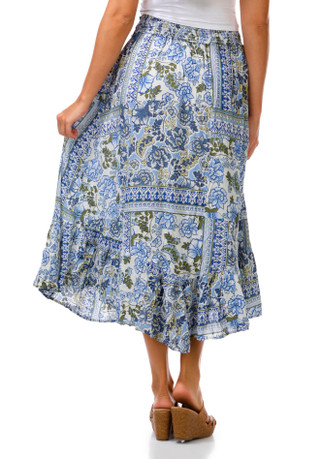 Thumbnail 4: Angie Juniors' Geometric Maxi Skirt  
