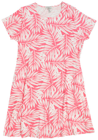 Thumbnail 1: HARLOW & ROSE Women's Plus Short Sleeve Swing Print Dress w/ Pockets  