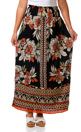 Thumbnail 1: Angie Juniors' Tropical Maxi Skirt 