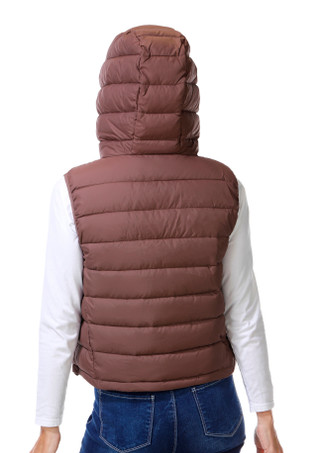 Thumbnail 1: BEARPAW Women's Full Zip Hooded Puff Vest 