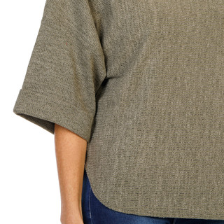 Thumbnail 3: MAX STUDIO Women's Petite 3/4 Relaxed Wide Sleeve Solid Rib Knit Top 