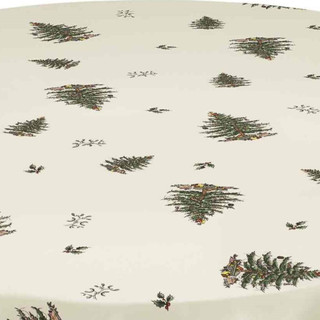 Thumbnail 1: Spode 70 In Christmas Tree Tartan Round Tablecloth 