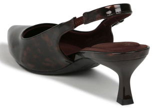 Thumbnail 1: ANNE KLEIN Women's Sling Back Kitten Tortoise Print Heels  