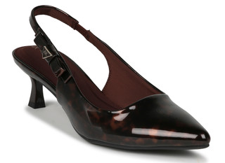 Thumbnail 2: ANNE KLEIN Women's Sling Back Kitten Tortoise Print Heels  