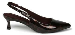 Thumbnail 4: ANNE KLEIN Women's Sling Back Kitten Tortoise Print Heels  