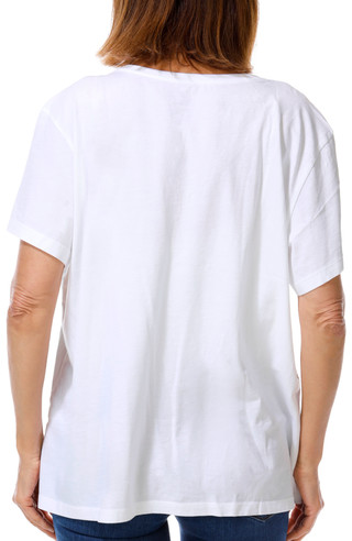 Thumbnail 3: Life is Good Women's Short Sleeve V-Neck Butterfly Garden Tee 
