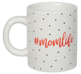 Thumbnail 2: Pearhead 13 Oz Polka Dot Mom Life Mug 