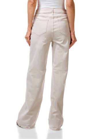 Thumbnail 1: Driftwood Women's Carlie Sunflower Wide Leg Jeans 