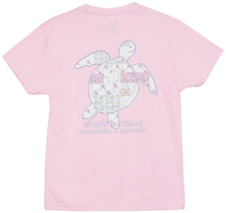 Thumbnail 3: SIMPLY SOUTHERN Big Girls' Sea Turtle Graphic Short Sleeve T-Shirt - Pink 