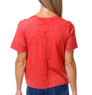 Thumbnail 3: Vintage threadz Women's Short Sleeve Cotton Patch Seam Tee 