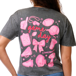 Thumbnail 2: Vintage threadz Junior's Short Sleeve Game Day Graphic Tee 