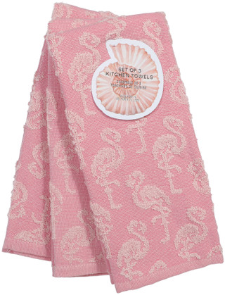 Thumbnail 1: Home Essentials 3 Pk Pink Flamingo Kitchen Towels 