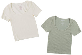 Thumbnail 2: Pink Rose Juniors 2 Pk Seamless Ribbed Top 