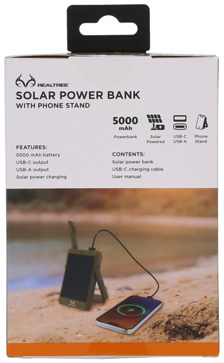 Thumbnail 1: Realtree Solar Power Bank with Phone Stand  