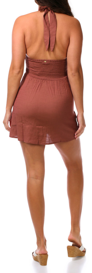 Thumbnail 2: BILLABONG Juniors's Solid Halter Mini Dress  