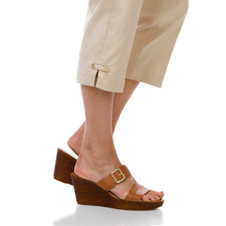 Thumbnail 2: Coral Bay Women's Flexible Waistband Pull-on Capris  