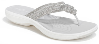 Thumbnail 3: Clarks Women's Cloudsteppers Breeze Rhinestone Flip Flops 