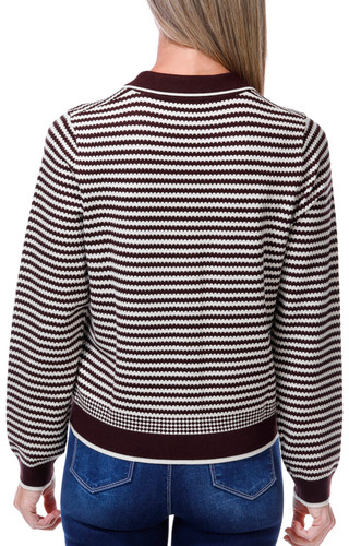 Thumbnail 2: Adrianna Papell Women's Long Sleeve Striped Button Down Cardigan 