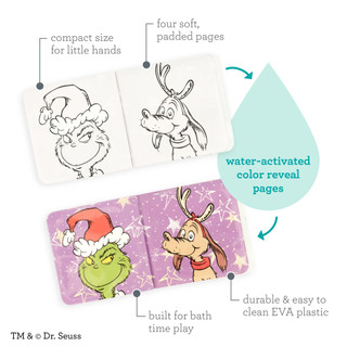 Thumbnail 5: Infantino Dr. Seuss Grinch Christmas Color Reveal Bath Book 