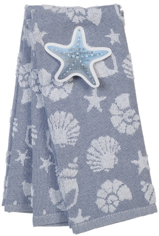 Thumbnail 1: Home Essentials 3 Pk Shell Embroidered Kitchen Towels  
