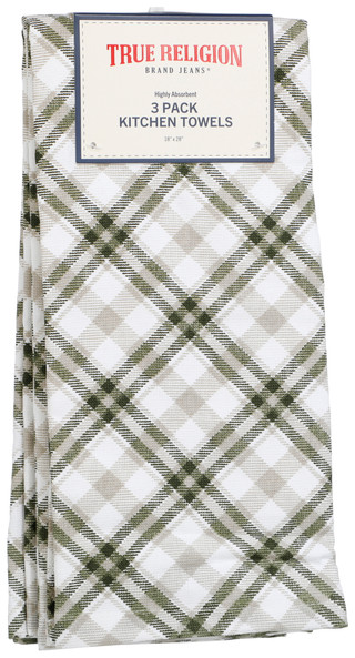 Thumbnail 2: True Religion 3 Pk Andres Plaid Kitchen Towels  