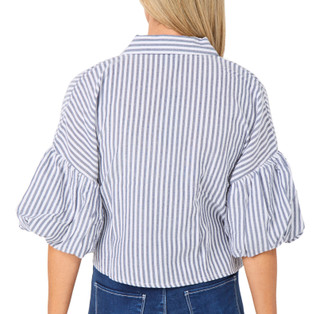 Thumbnail 1: LIV LOS ANGELES Women's 3/4 Sleeve Collared Puff Sleeve Top 