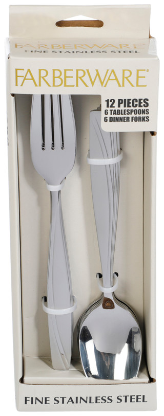 Thumbnail 1: Farberware 12 Pc Oceana Stainless Steel Flatware Set 