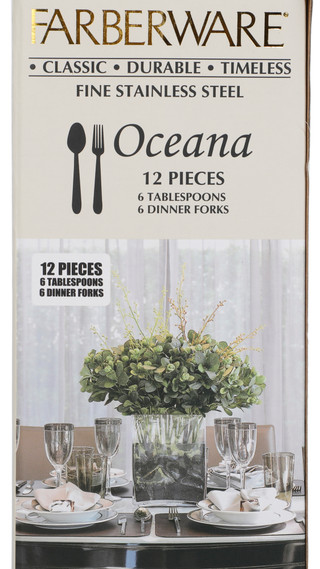 Thumbnail 2: Farberware 12 Pc Oceana Stainless Steel Flatware Set 