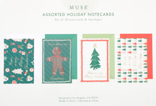 Thumbnail 1: Muse 20 Pk Assorted Christmas Greeting Cards w/ Envelopes  