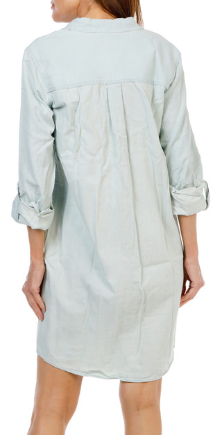Thumbnail 3: Thread & Supply Women's Roll Tab Sleeve Shirt Dress 