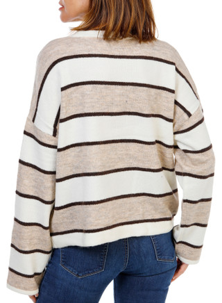Thumbnail 1: Cece Women's Long Sleeve Stripe Crew Neck Sweater 