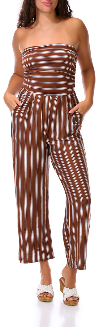 Thumbnail 3: Heart & Hips Juniors Sleeveless Tube Palazzo Jumpsuit w/ Pockets  