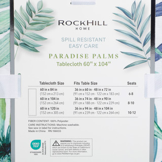 Thumbnail 1: Colordrift Paradise Palms Tablecloth - 60" x 104" 