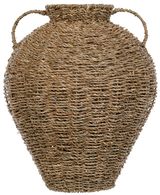Thumbnail 1: Bluestone Decor Woven Vase Home Accent with Dual Handle Detail 