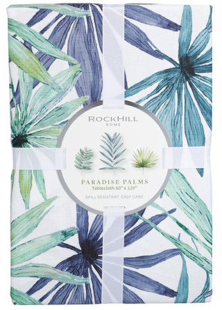 Thumbnail 2: Colordrift Paradise Palms Tablecloth - 60" x 120" 