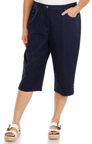 Thumbnail 3: Hearts of Palm Women's Plus Fly Front Pocket Capris 